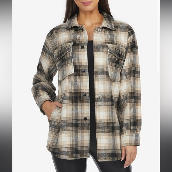 NEW Laundry by Shelli Segal Women's Plaid Shacket with Belt - size XS - Picture 2 of 7